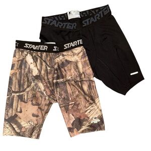 •STARTER•2/PAIR BUNDLE MOSSYOAK & BLACK COMPRESSION BRIEF SIZE MEDIUM 32/34 EUC